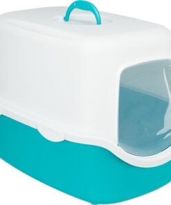Kattenbak Vico Turquoise / Wit 56X40X40 Cm