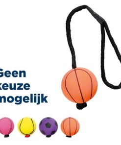 Sportbal Aan Touw Schuimrubber Drijvend Assorti 6X6X30 Cm