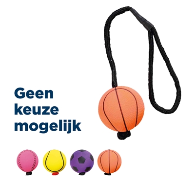 Sportbal Aan Touw Schuimrubber Drijvend Assorti 6X6X30 Cm