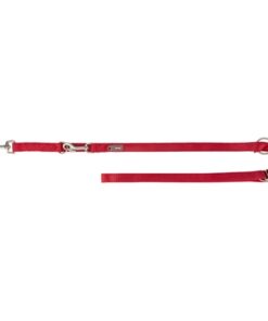 Hondenriem Premium Verstelbaar Nylon Rood 200X1,5 Cm