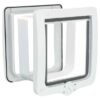 4-Weg Kattenluik Xl Inclusief Tunnelstuk Wit 24X28 Cm