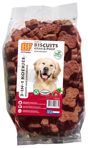 Petfood 3 In 1 Hondenkoekjes Met Cranberry 500 Gr