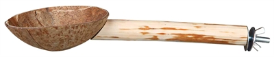 Zitstok Met Voerbak Koksnoot 25 Cm 3 St