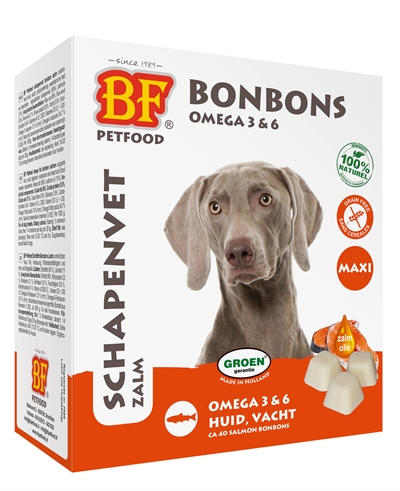 Petfood Schapenvet Maxi Bonbons Zalm 40 St