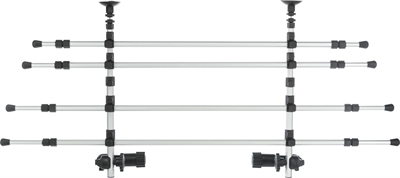 Autorek Zilver / Zwart 105-172X46-60 Cm