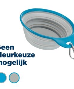 Voerbak / Drinkbak Reis Stevige Rand Siliconen Assorti 1 Ltr 18 Cm