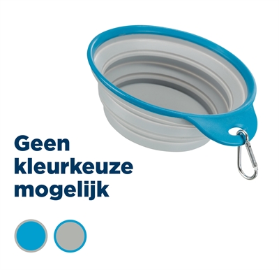 Voerbak / Drinkbak Reis Stevige Rand Siliconen Assorti 1 Ltr 18 Cm