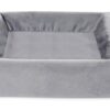 Bed Royal Fluweel Hoes Voor Hondenmand Grijs Bia-50 60X50X12 Cm