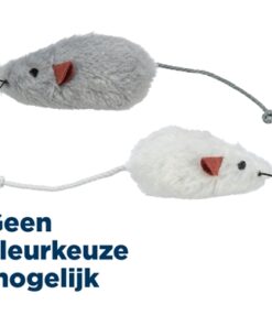 Pluche Muizen Langharig Assorti 9 Cm 48 St