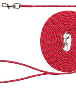 Hondenriem Junior Sleeplijn Lang Rood 4 Mmx4 Mtr