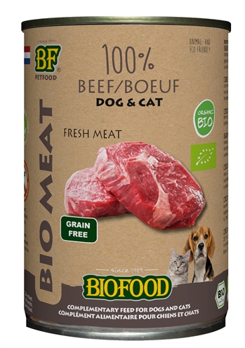 Petfood Organic Hond 100% Rund Blik 12X400 Gr