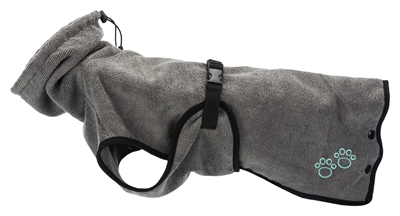 Badjas Hond Badstof Grijs 40 Cm