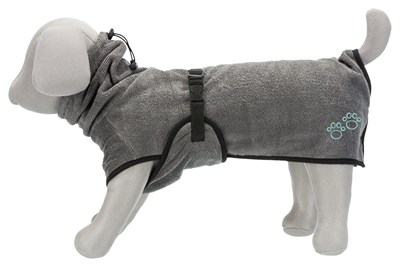 Badjas Hond Badstof Grijs 50 Cm