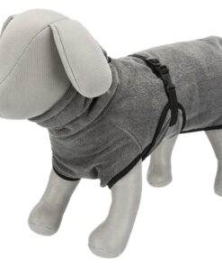 Badjas Hond Badstof Grijs 60 Cm