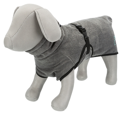 Badjas Hond Badstof Grijs 60 Cm