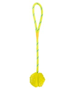 Bal Aan Touw Natuurrubber Drijvend Limegroen 7 Cm / 35 Cm
