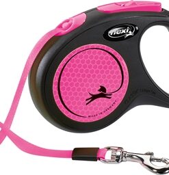Rollijn New Classic Neon Tape Zwart / Roze S 5 Mtr Tot 15 Kg