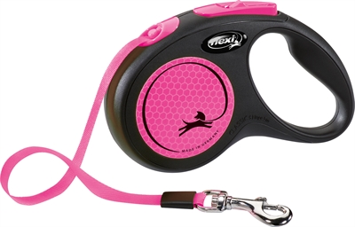 Rollijn New Classic Neon Tape Zwart / Roze S 5 Mtr Tot 15 Kg