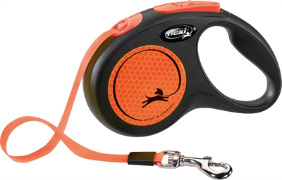 Rollijn New Classic Neon Tape Zwart / Oranje S 5 Mtr Tot 15 Kg