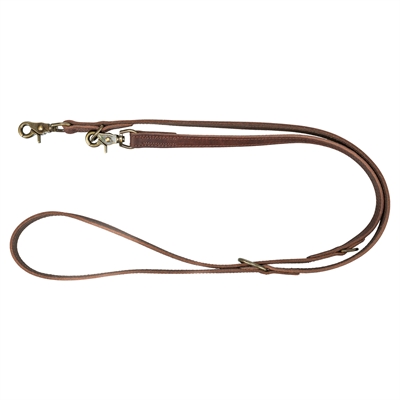 Hondenriem Rustic Verstelbaar Vetleer Donkerbruin 200X2,5 Cm