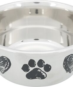 Voerbak Hond Print Schets Hart Pootje Gepoedercoat 1 Ltr 15 Cm 4 St