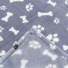 Hondendeken Kenny Fleece Bot / Pootjes Blauw 100X75 Cm