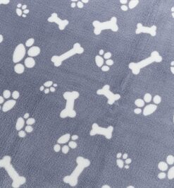 Hondendeken Kenny Fleece Bot / Pootjes Blauw 150X100 Cm