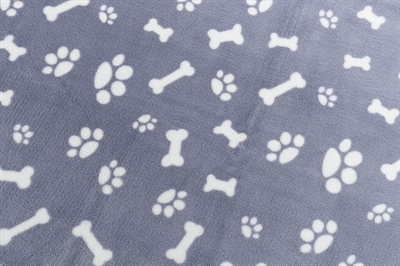 Hondendeken Kenny Fleece Bot / Pootjes Blauw 150X100 Cm