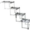 Vouwtrap 4-Delig Aluminium / Kunststof / Tpr Tot 75 Kg 160X37X70 Cm
