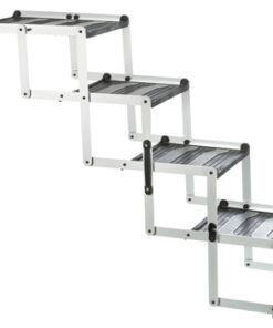 Vouwtrap 4-Delig Aluminium / Kunststof / Tpr Tot 75 Kg 160X37X70 Cm