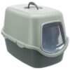 Be Eco Gerecycled Kattenbak Vico Met Kap Antraciet/Groen 56X40X40 Cm