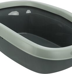 Be Eco Gerecycled Kattenbak Carlo Met Rand Antraciet / Grijs 58X38X17 Cm 2 St
