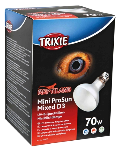 Reptiland Mini Prosun Mixed D3 Uv-B Lamp Zelfstartend 70 Watt 8X8X10,8 Cm