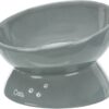 Voerbak Kat Xxl Keramiek Verhoogd Grijs 350 Ml 17 Cm