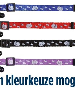 Halsband Kat Safer Life Print Kat / Poot Assorti 4 St