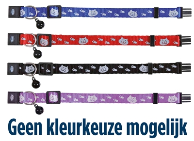 Halsband Kat Safer Life Print Kat / Poot Assorti 4 St