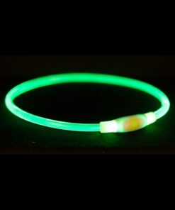 Lichtgevende Halsband Usb Flash Light Oplaadbaar Tpu Groen 40X0,8 Cm