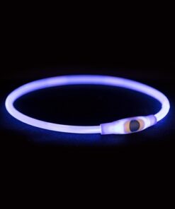 Lichtgevende Halsband Usb Flash Light Oplaadbaar Tpu Blauw 40X0,8 Cm