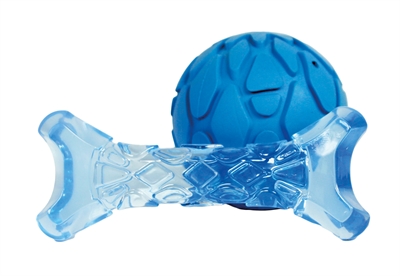Puppy Bot En Bal Blauw 11X4,5X2 Cm / 7X7X7 Cm