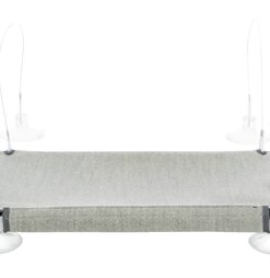 Kattenmand Hangmat Raam Velours Grijs 50X30 Cm