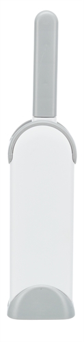 Harenpluizenborstel Met Reinigingsstation Wit / Grijs 33 Cm