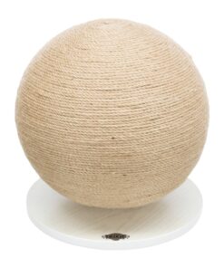 Krabpaal Bal Op Voet Jute / Hout 29X29X31 Cm