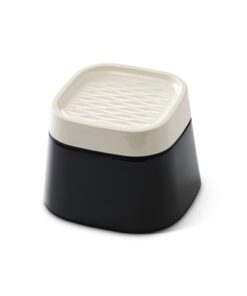Ergo Cube Voerbak Creme / Zwart 22X22X16 Cm