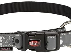 Halsband Hond Silver Reflect Zwart / Zilvergrijs 30-45X1,5 Cm