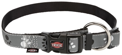 Halsband Hond Silver Reflect Zwart / Zilvergrijs 35-55X2 Cm