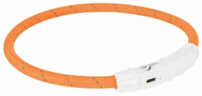 Lichtgevende Halsband Hond Flash Usb Tpu / Nylon Oranje 45X0,7 Cm