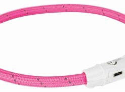 Lichtgevende Halsband Hond Flash Usb Tpu / Nylon Roze 45X0,7 Cm
