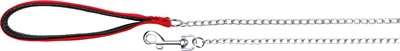 Hondenriem Ketting Met Nylon Handvat Rood 100X0,4 Cm