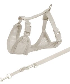 Junior Puppytuig Soft Met Riem Lichtgrijs 26-34X1 Cm  / 2 Mtr