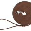 Hondenriem Rustic Sleeplijn Vetleer Donkerbruin 10 Mtrx0,8 Cm